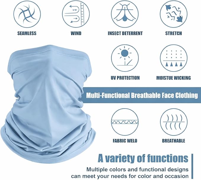 Geyoga 6 Pieces Summer UV Protection Cooling Neck Gaiter Face Clothing Neck - Image 3