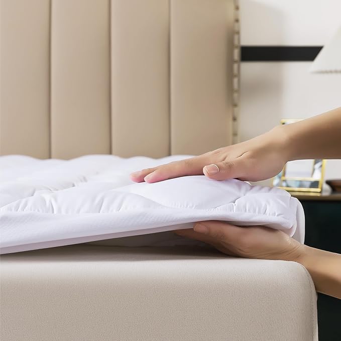 WhatsBedding Full Mattress Pad, Fitted Full Mattress Protector Soft - Image 6