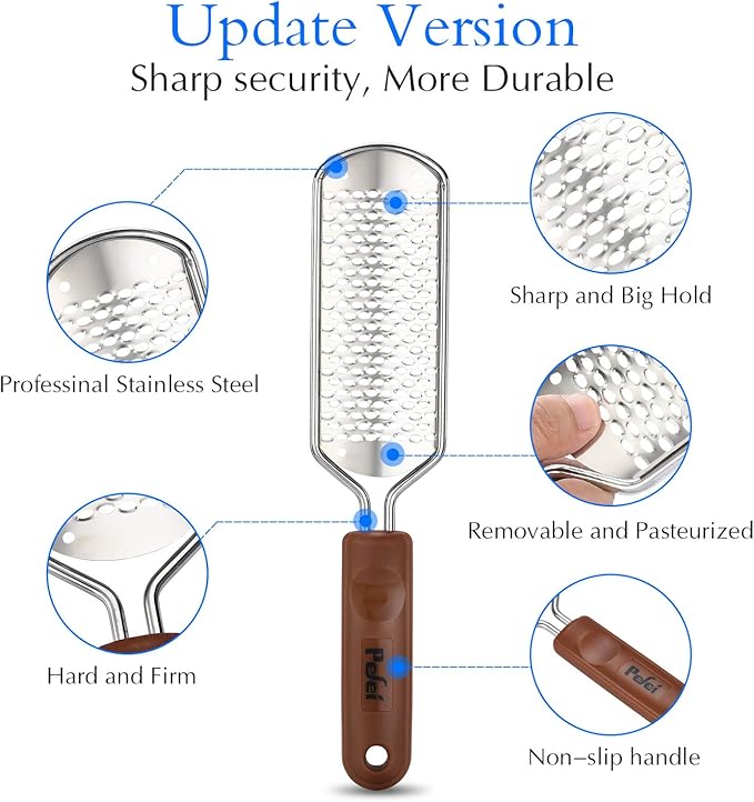 Professional Pedicure Foot File, Colossal Stainless Steel Detachable Foot - Image 2