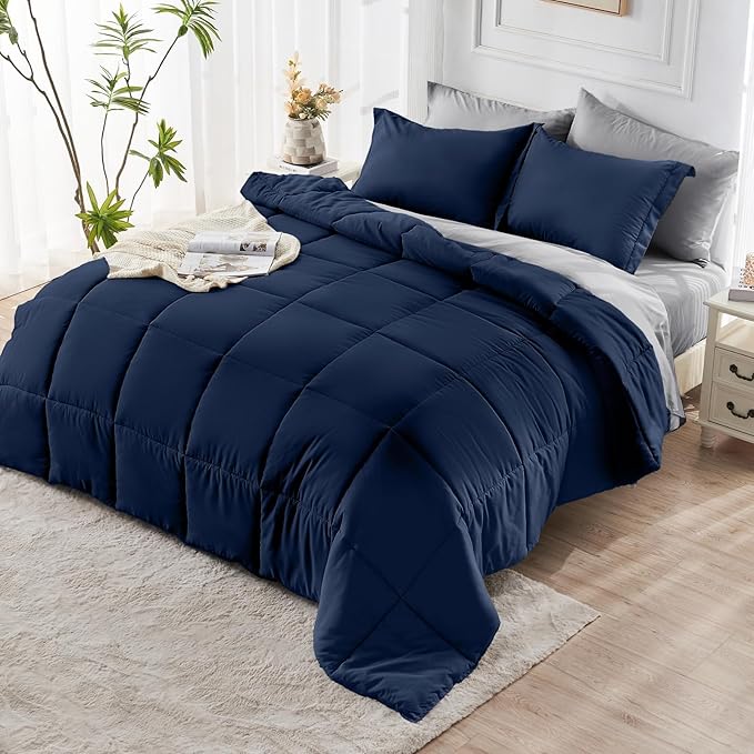 JOLLYVOGUE Twin Comforter Set, Ultra-Soft Bed in a Bag Twin Size 5 Pieces - Image 8