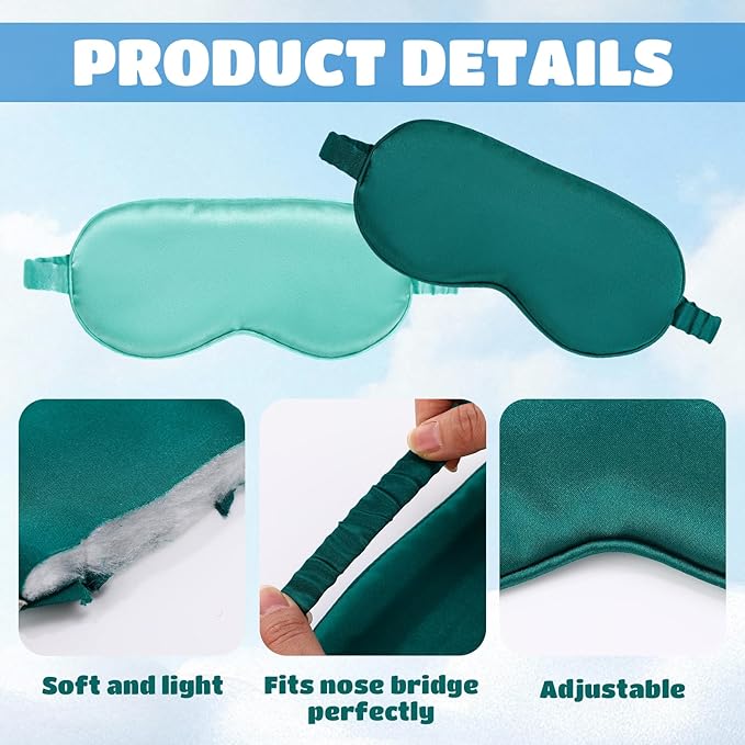 Cutecrop 50 Pcs Silk Sleep Mask Blackout - Image 3
