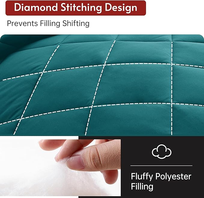 MUXHOMO 7 Pieces Full Comforter Set, Reversible Bed in a Bag Full Size - Image 7