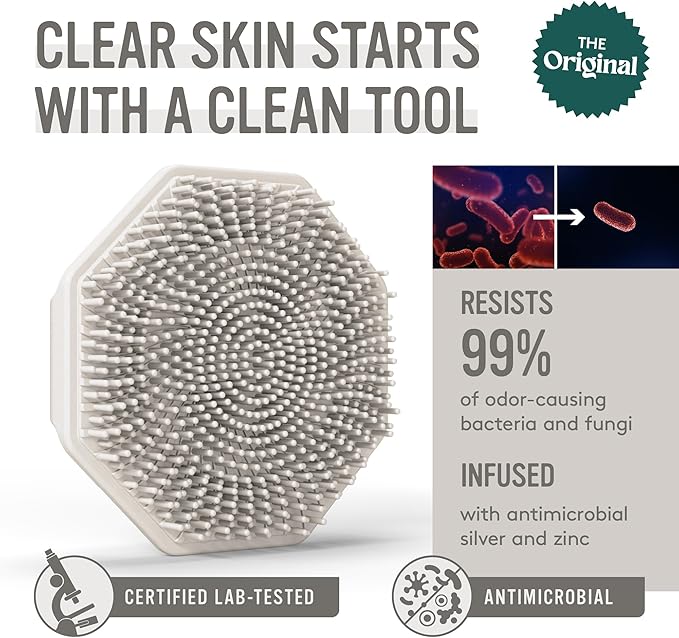 Sud Scrub® Antimicrobial Silicone Face Scrubber, 1 Pack, Gentle Face Exfoliator - Image 2