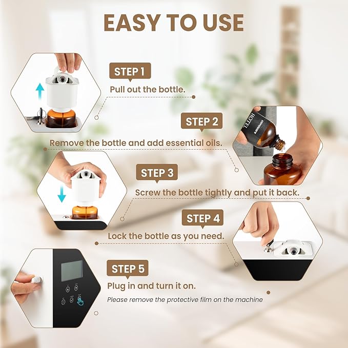 URPOWER 300ML Waterless Scent Essential Oil Diffuser - Image 5
