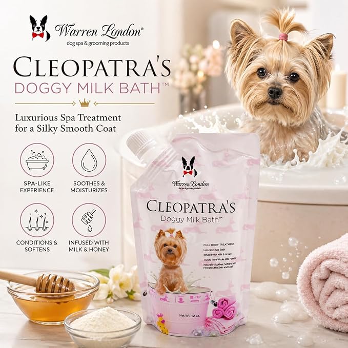 Warren London Cleopatra's Doggy Milk Bath | Luxurious Dog Shampoo and - Image 2