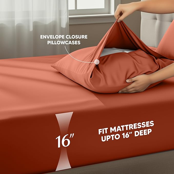 Utopia Bedding Queen Size Sheet Set – 4 Piece Bed Sheets, Soft and Breathable - Image 4