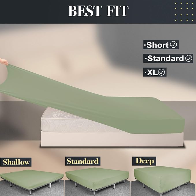 Soft Stretch Queen Size Fitted Sheet Only - Image 4