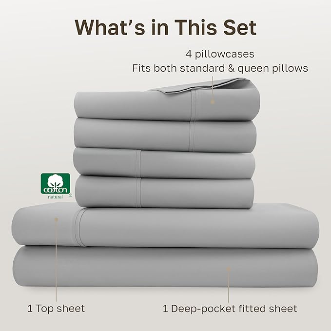 California Design Den 6-Pc Queen Size Sheet Set - Image 4