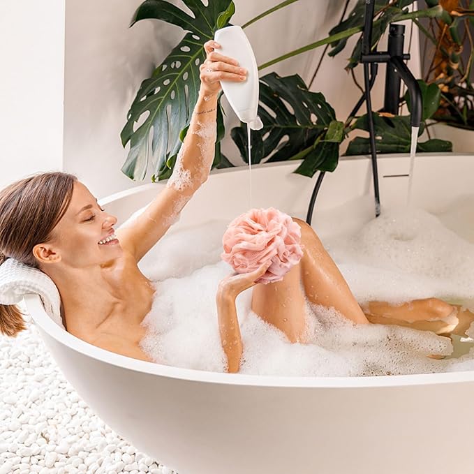 BTYMS Large Loofah Sponge 75g/Pc, Exfoliating Shower Pouf Bath Scrunchies Bath - Image 5