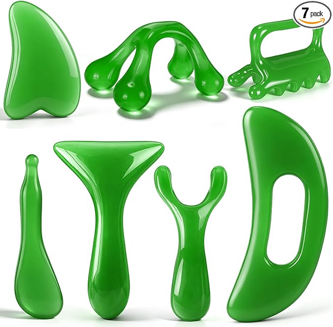 Ceenna 7 Pcs Gua Sha Massage Tools Set by Ceenna