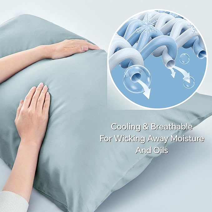 BEDELITE King Size Pillow Cases Set of 2, Rayon Derived from Bamboo, Cooling - Image 3