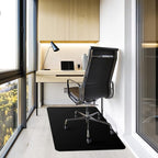 Kuyal Chair mat for Hardwood Floor 36 x 48 inches Rectangle Floor Mats Wood/Tile Protection Mat for Office & Home, Black