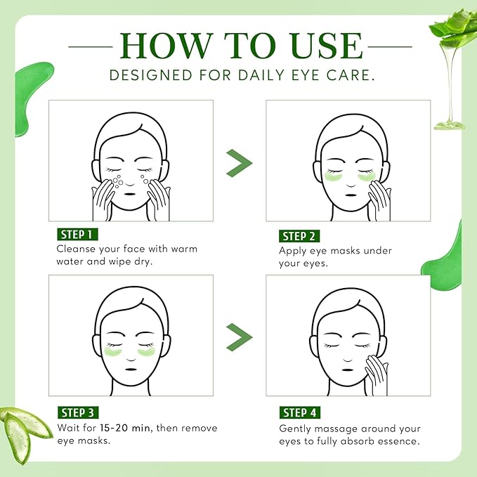 Yeokoe Under Eye Patches for Dark Circles, Puffy Eyes, 20 Pairs Face Masks - Image 5
