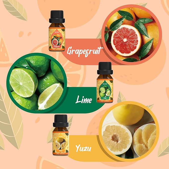 SALKING Citrus Burst Essential Oil Set, Premium Fragrance Oil - Image 4