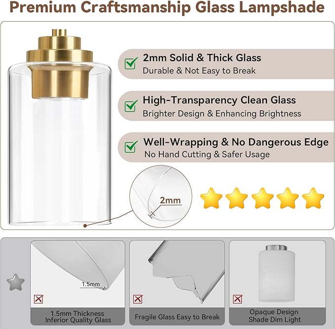 3-Light Bathroom Light Fixtures, Classic Wall Light Fixture - Image 3