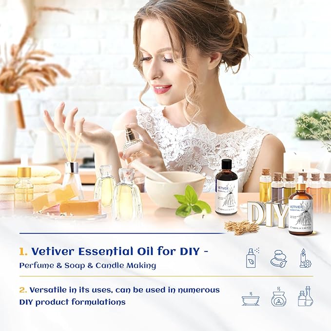 HIQILI 100ML Vetiver Essential Oil, 100% Pure Natural - Image 4