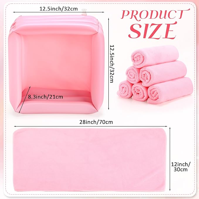 FillTouch 12 Pcs Foot Spa Kit for Girls Kids 12.5''x12.5''x8.3'' Foot Care Bath - Image 2