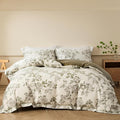 Duvet Cover Set Twin Size Floral Pattern 600 Thread Count Ultra Soft 100% Long by OAITE