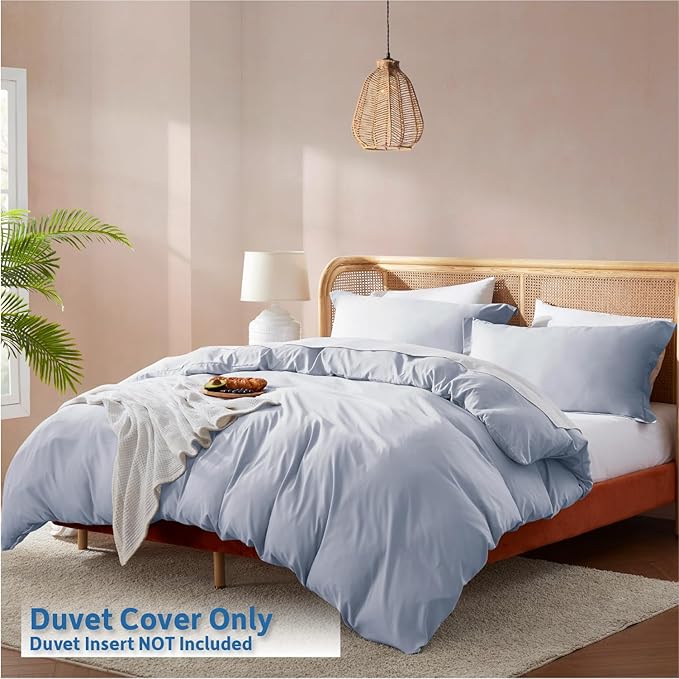 Nestl Ice Blue California King Duvet Cover Sets - Image 2