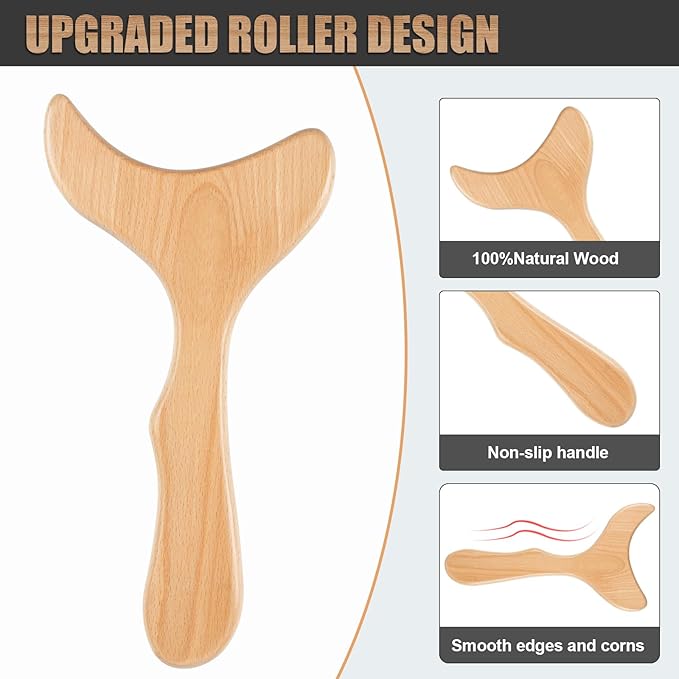 KintKita Wood Therapy Massage Tools, Wooden Lymphatic Drainage Massager - Image 7