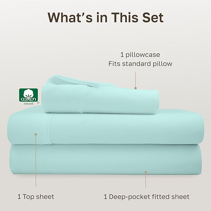 California Design Den Soft 100% Cotton Bed Sheets Twin XL Set, 400 Thread Count - Image 4