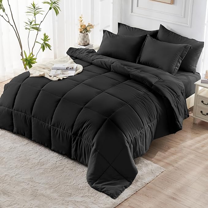 JOLLYVOGUE Queen Comforter Set, Ultra-Soft Bed in a Bag Queen Size 7 Pieces - Image 8