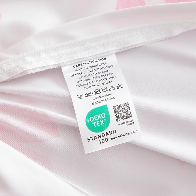 Nayoroom Pink Bow Duvet Cover Queen Size Heart Duvet Cover Coquette Bedding Set - Image 8