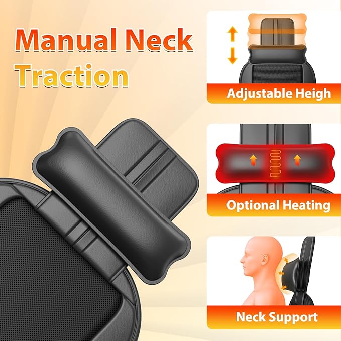 Shiatsu Massage Cushion with Heat, Kneading Back Massager - Image 4