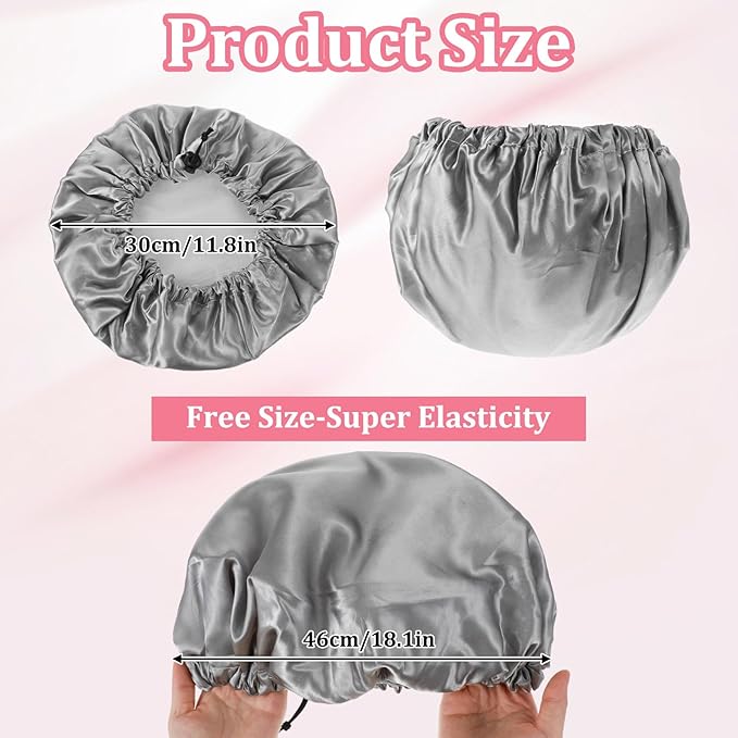 1 Pc Reusable Shower Cap for Women, Hair Cap for Short Hair - Image 3