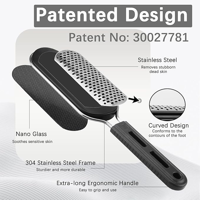 FREATECH Nano Glass & Stainless Steel Foot File 2-in-1 Foot Rasp - Image 4