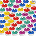 50 Pack Unscented Assorted Colors Tealights Candle by Wfmolcand