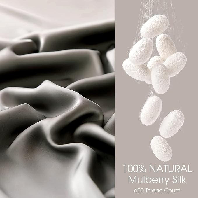 100% Silk Pillowcase for Hair and Skin Toddler Size 2 Pack Mulberry Silk Pillow - Image 2