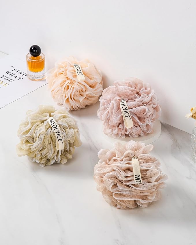 MTDLYICE Loofah Sponge, XL Large Loofah 75g 4 Pack, Bath Sponge Soft Mesh Shower - Image 9