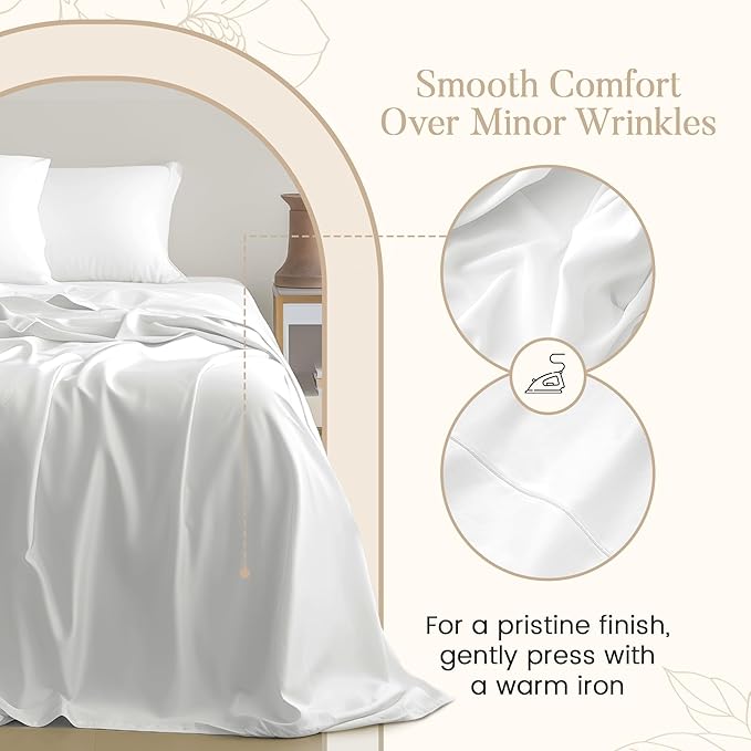 800 Thread Count 100% Egyptian Cotton Sateen Weave Twin XL Bed Sheets Set - Image 3