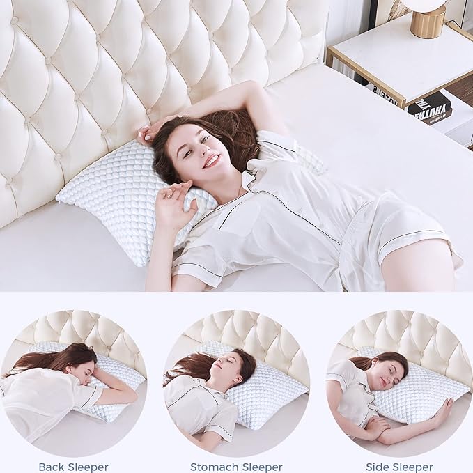 OSBED Cooling Shredded Memory Foam Pillow Standard Size - Image 6