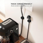 24 Pack Magnetic Cable Clip Organizer Cord Holder, Picozon Adhesive Cable Management, Wire Phone USB Charger Cable Holder, Keeper Organizer for Office Home Desktop Table - Black