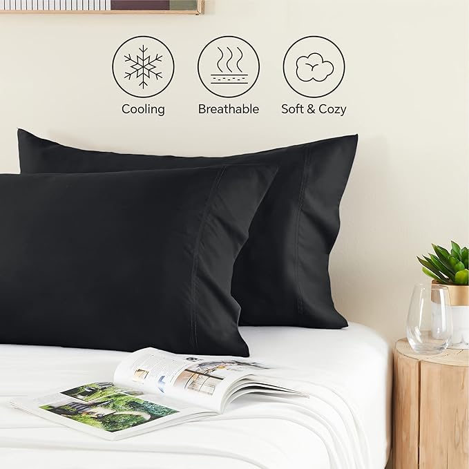 BEDELITE Pillow Cases Standard Size Set of 2, Rayon Derived from Bamboo - Image 4