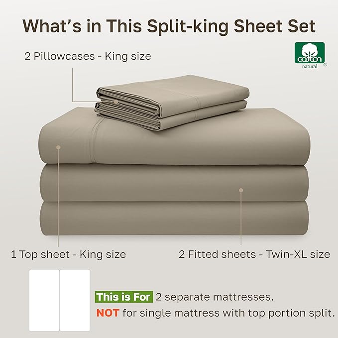 California Design Den Split King Sheet Set - Image 4