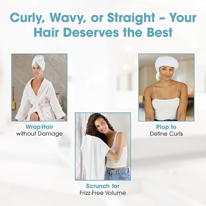 Hair RePear The Ultimate Hair Towel – Generous 29" x 45" Cotton Hair Towel - Image 4