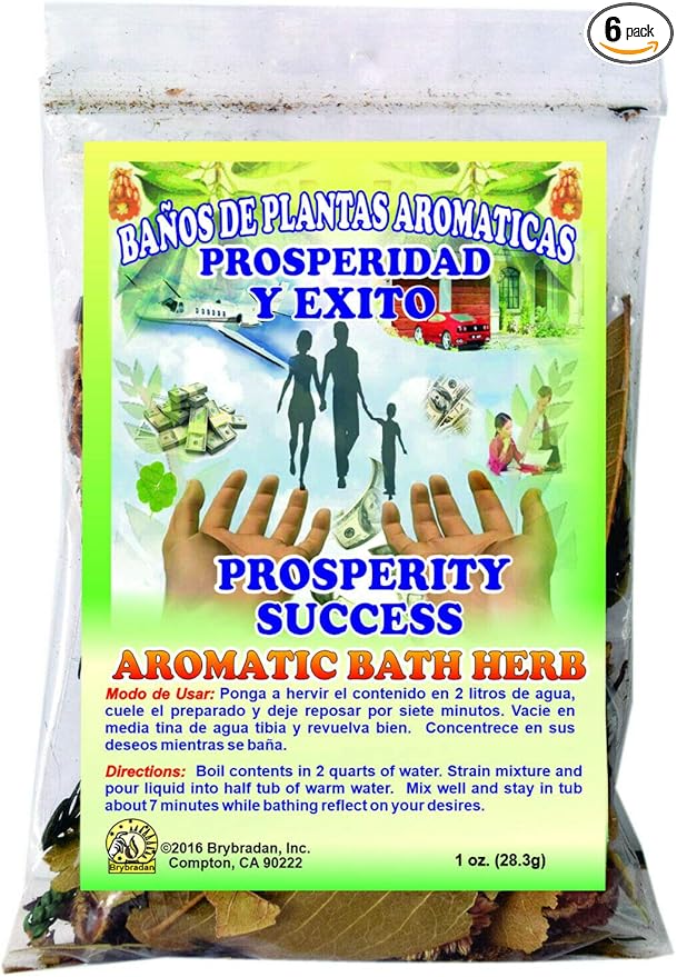 6 PCS Aromatic Soothing Herbal Bath Prosperity & Success PROSPERIDAD & EXITO by Unknown