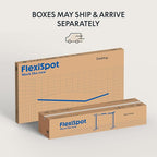 FLEXISPOT EN2 Whole-Piece Standing Desk with Clamp Power Strip, 40 x 24 Electric Stand Up Height Adjustable Desk with Cable Management (Black Frame + White Top, 2 Packages)