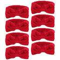 Ondder Spa Headband for Washing Face 8 Pack Red Skincare Headbands for Women by Ondder