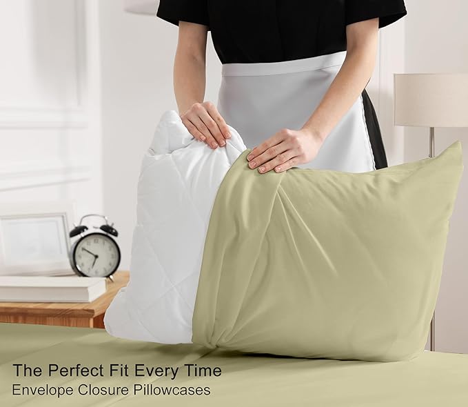 RUVANTI 100% Cotton Sheets – Full Size Percale Bedding, Cooling & Breathable - Image 7
