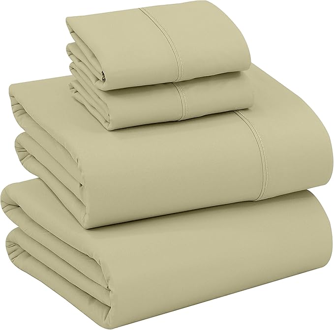 RUVANTI 100% Cotton Sheets – Queen Size Percale Bedding, Cooling & Breathable by Ruvanti