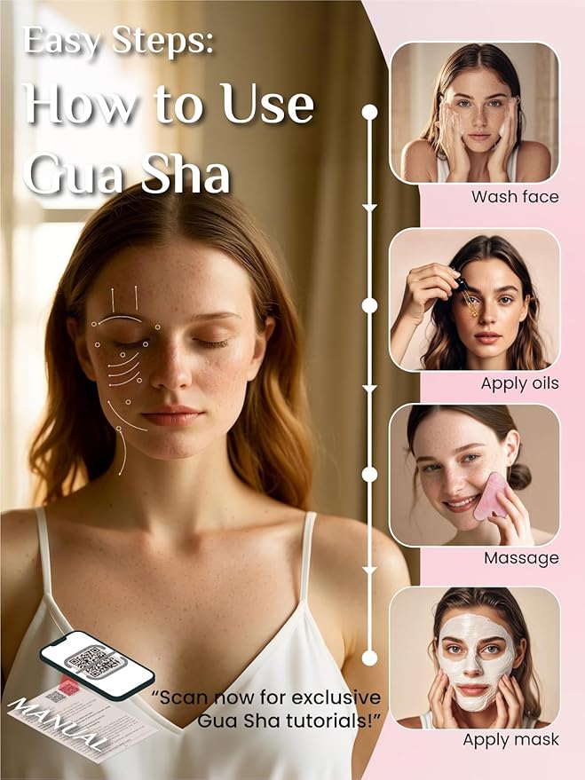 Rena Chris Gua Sha Facial Tools, Manual Massage Tool - Image 4