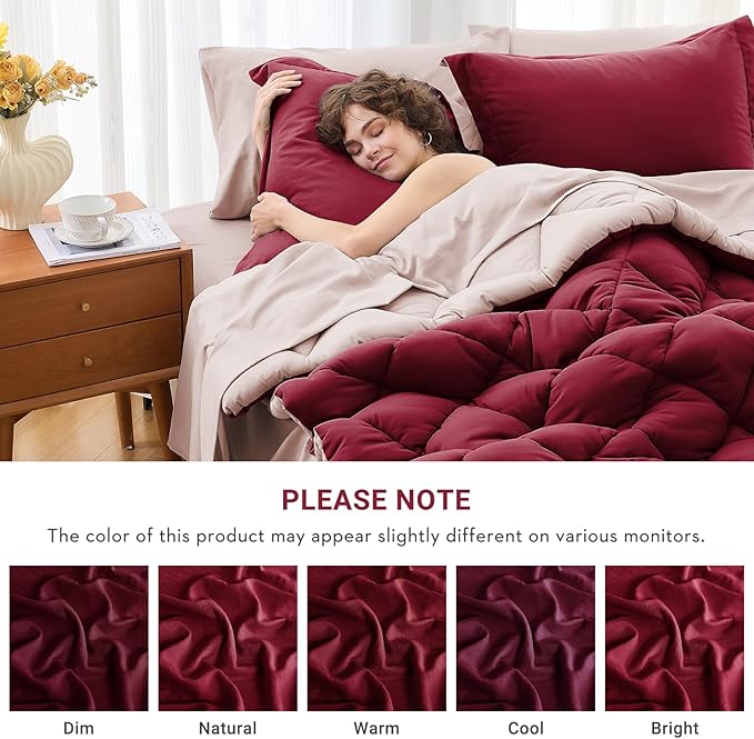 MUXHOMO 5 Pieces Twin XL Comforter Set, Reversible Bed in a Bag Twin XL Size - Image 4