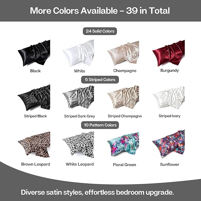 MR&HM Satin Body Pillow Cover, Soft and Breathable Body Pillow Case - Image 8