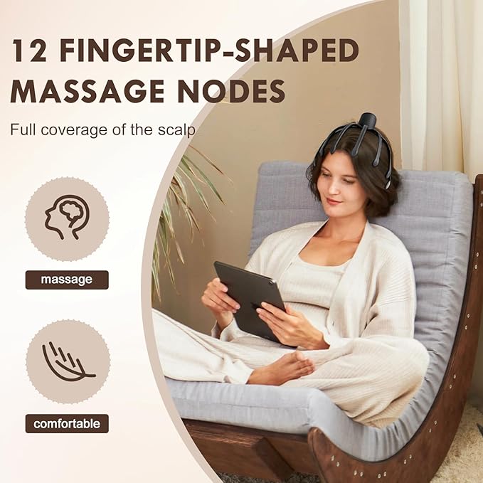 Electric Scalp Massager with 3 Modes, Head Massager Scalp, 360 Degree Head - Image 3