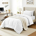 CozyLux Twin XL Comforter Set White, 5 Pieces Twin Extra Long Bed in a Bag by CozyLux