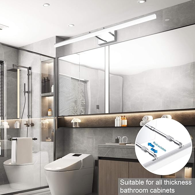 Aipsun 40 inch Modern LED Vanity Lights Adjustable Bathroom Light Fixtures Over - Image 3